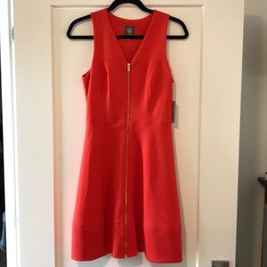 Coral, sleeveless dress from Vince Camuto
